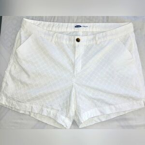 Old Navy White Eyelet Lace Casual Shorts, Sz 18